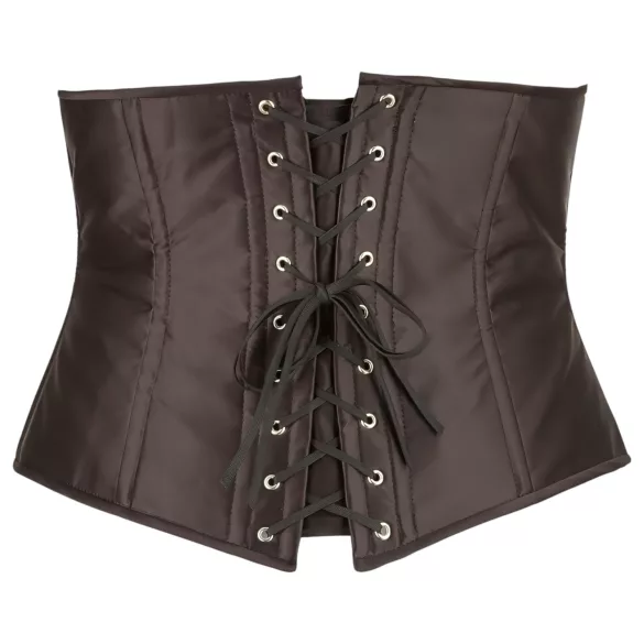 Cottelli Plus Size - satiinist korsett - must