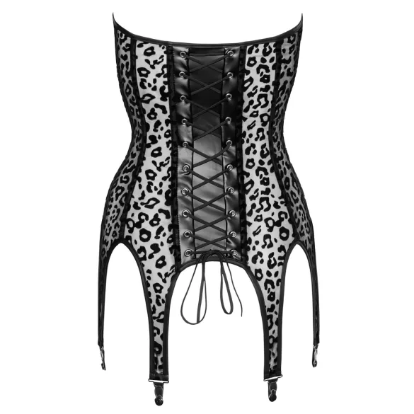 Noir - leopardimustriga sukahoidjaga pluus - must - M