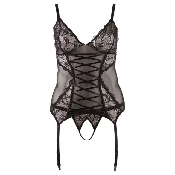Cottelli - naiste pitsist topp paeltega - must