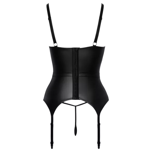 Abierta Fina - avatud rinnahoidja sukahoidjaga - must - L