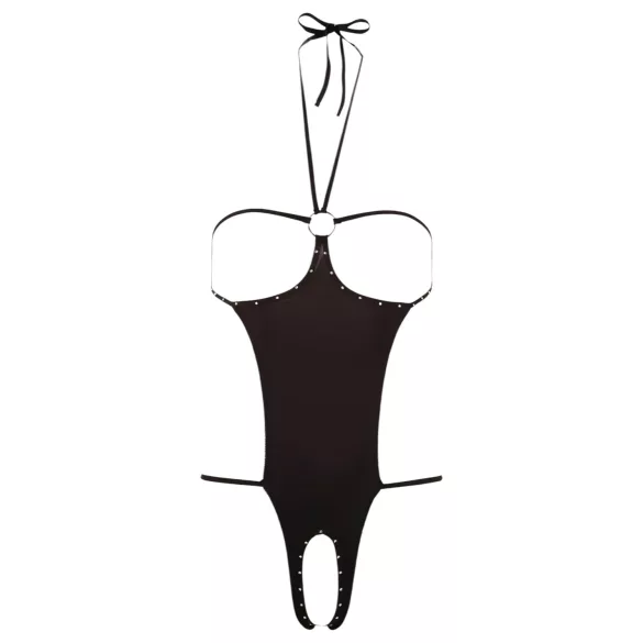 NO:XQSE - avatud seksibody kivikestega - must (S-L)
