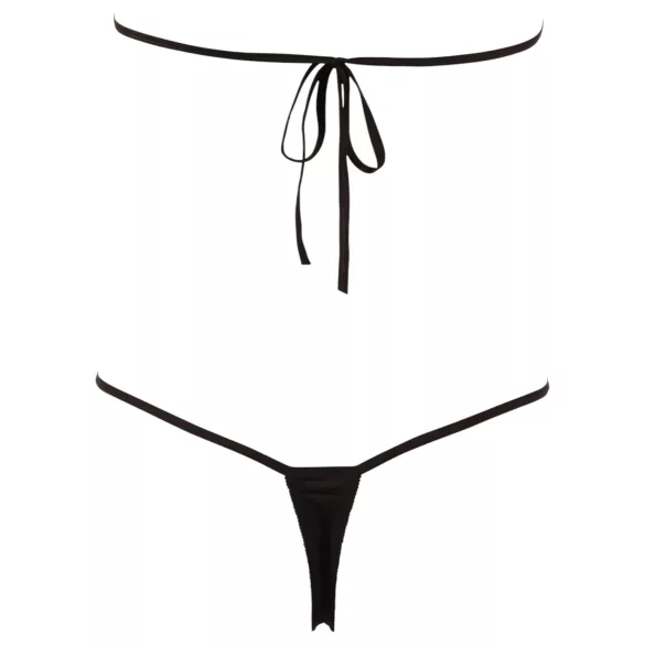 NO:XQSE - avatud seksibody kivikestega - must (S-L)
