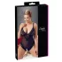 Cottelli Plus Size - pitsist bodi - must - XXXL
