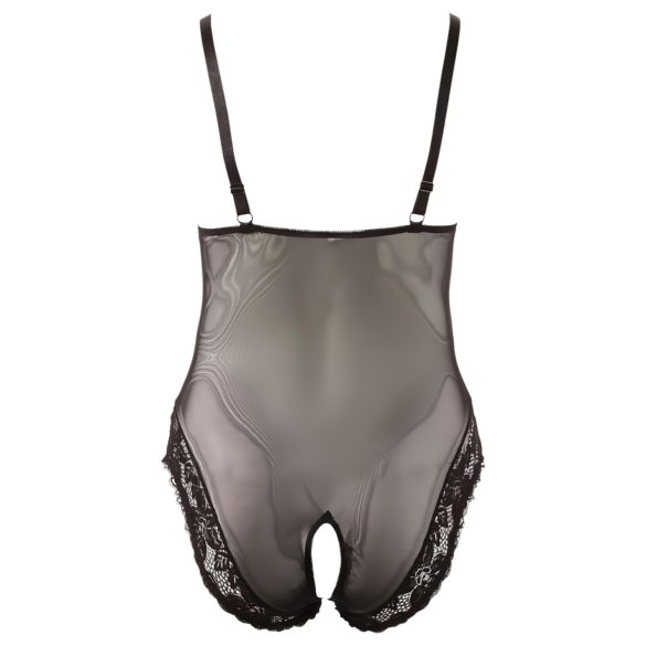 Cottelli Plus Size - pitsist bodi - must - XXXXL