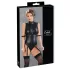 Cottelli Bondage - varrukateta läikiv bodi ja käeraud - must - M