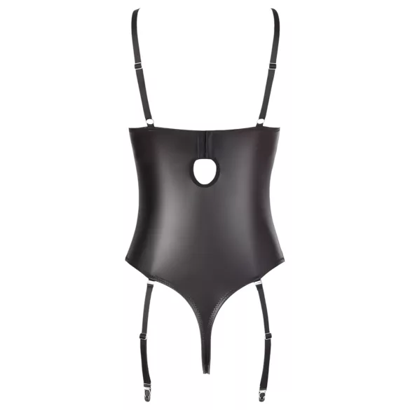 Abierta Fina - avatud pitsist kehakate rihmadega - must - 85C/L