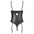 Abierta Fina - avatud pitsist kehakate rihmadega - must - 85C/L