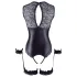 Cottelli Bondage - lakknahatest bodi ja käeraudadega - must - XL