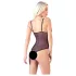 Cottelli - avatud body pitsi ja pärlitega - must