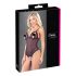 Cottelli - pitsiline ja pärlitega avatud body (must) - XL