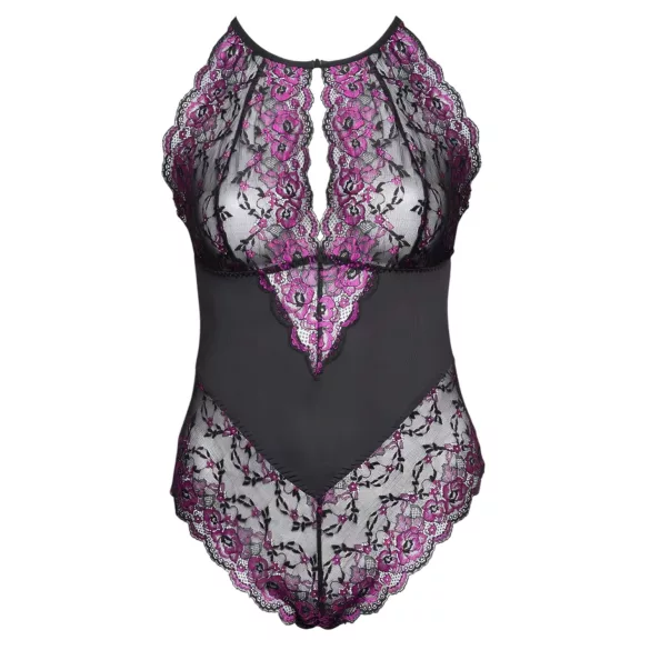 Cottelli Plus Size - naiste bodi - lillemuster - must-lilla