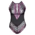 Cottelli Plus Size - naiste bodi - lillemuster - must-lilla