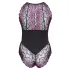 Cottelli Plus Size - naiste bodi - lillemuster - must-lilla