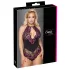 Cottelli Plus Size - naiste bodi - lillemuster - must-lilla - 2XL
