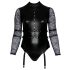 Cottelli Bondage Plussis - pitskäistega body (must) - 2XL