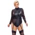 Cottelli Bondage Plussis - pitskäistega body (must) - 3XL
