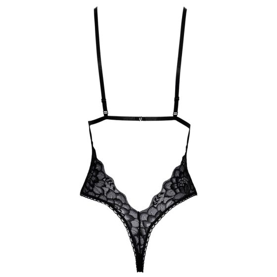 Kissable - lace body with bow (black) - L/XL