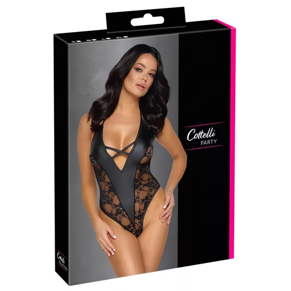 Cottelli Party - naiste body - lillemustriga, must - XL