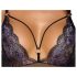 Cottelli - tikitud avatud pitsist body (must-lilla) - L
