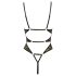 Abierta Fina - avatud pitsiline strassidega body (must) - M