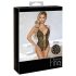 Abierta Fina - avatud pitsiline strassidega body (must) - M