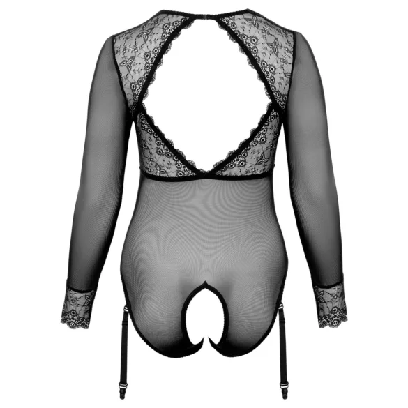 Cottelli Curves - läbipaistev bodi (must) - 2XL