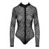 / Noir - leopardimustriline, pikkade varrukatega body (must) - M