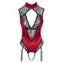 Cottelli - pitsiline kaelapandlaga body (punane) - M