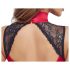 Cottelli - pitsiline kaelapandlaga body (punane) - M