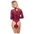 Cottelli - läbipaistev pitsist body (punane) - M