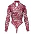 Cottelli - läbipaistev pitsist body (punane) - L