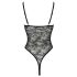 Cottelli - läbipaistev avatud pitsiline body (must) - M
