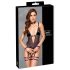 Cottelli Bondage - lahtine pesu ja käeraud (must) - XL