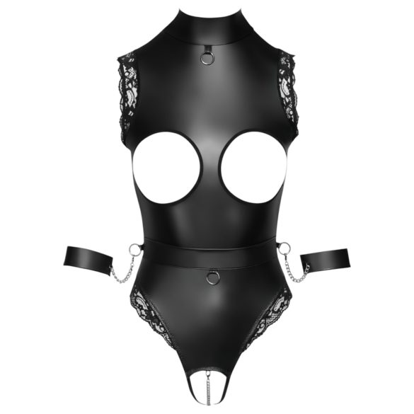 Cottelli Bondage - avatud rinnahoidjaga bodi - must