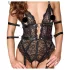 Cottelli Bondage - avatud pitsist body - must - L