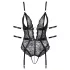 Cottelli Bondage - avatud pitsist body - must - L