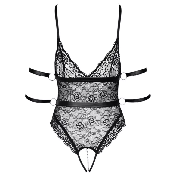 Cottelli Bondage - avatud pitsist body - must - L