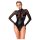 Noir - läikiv body läbipaistva detailiga (must) - L