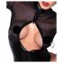 Noir - läikiv body läbipaistva detailiga (must) - L