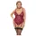 Cottelli Curves - naiste pitsist kehabody kettidega - punane - 2XL