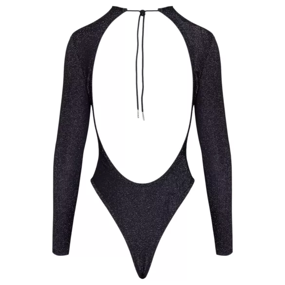 Cottelli - avatud seljaga sädelev body (must) - M