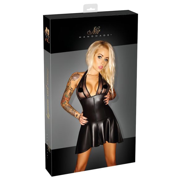 Noir - kihtidega kleit läbipaistva rinnaosa ja kaelapaelaga (must) - XL