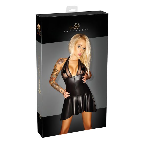Noir - kihtidega kleit läbipaistva rinnaosa ja kaelapaelaga (must) - XL