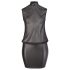 Cottelli Plus Size - läikiv sifondkleit (must) - 2XL