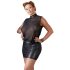 Cottelli Plus Size - läikiv sifondkleit (must) - 3XL