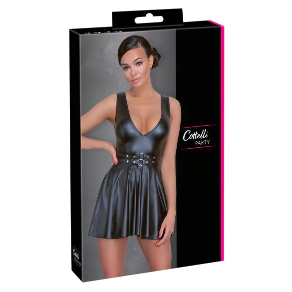 Cottelli - laineline kleit vööga (must) - XL