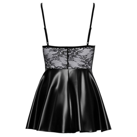 Noir - Krajkové lesklé šaty (černé) - M