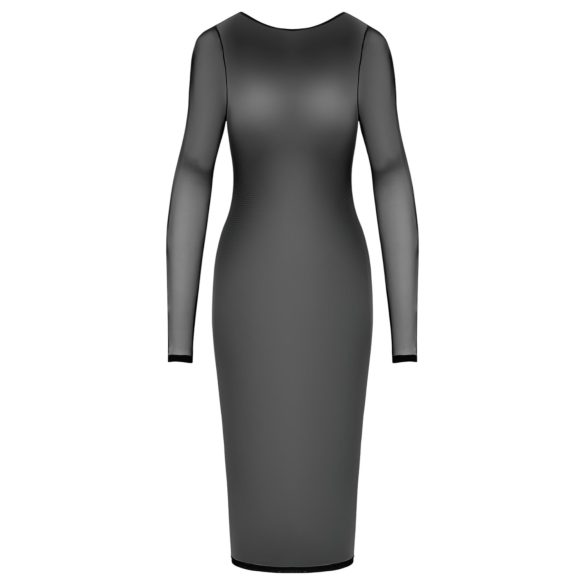 Cottelli Party - läbipaistev lukuga kleit (must)