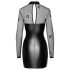 Noir - läikiv läbipaistev kleit (must) - XL