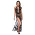 Noir - täitsa läbipaistev lillemustriga maxi-kleit (must) - XL
